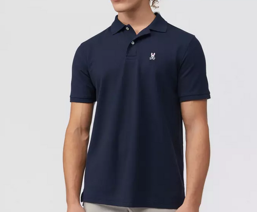 Psycho Bunny Mens Classic Polo Navy B6K001ARPC-410