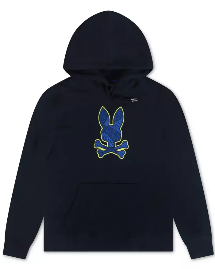 Psycho Bunny Lenox Pullover Hoodie Navy B6H102B200-410