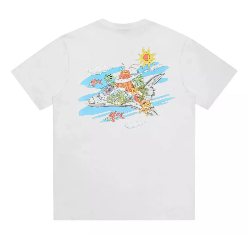 Billionaire Boys Club BB In Clouds SS Tee Bleach White 841-3203-BLEACH WHITE