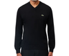 Lacoste Men's Cotton V-Neck Sweater Black AH1951-51-031