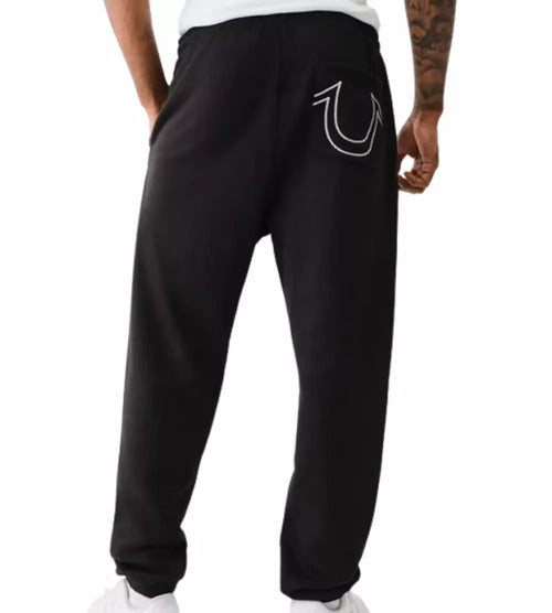 True Religion Relaxed Ladder Applique Jogger Jet Black 108402