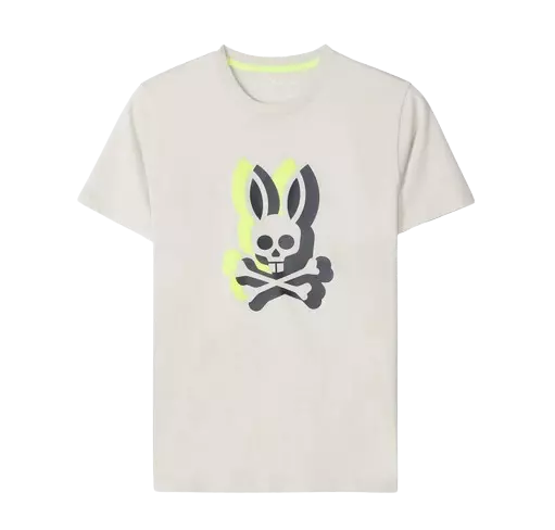 Psycho Bunny Groves Graphic Tee Pearl B6U608C200-052