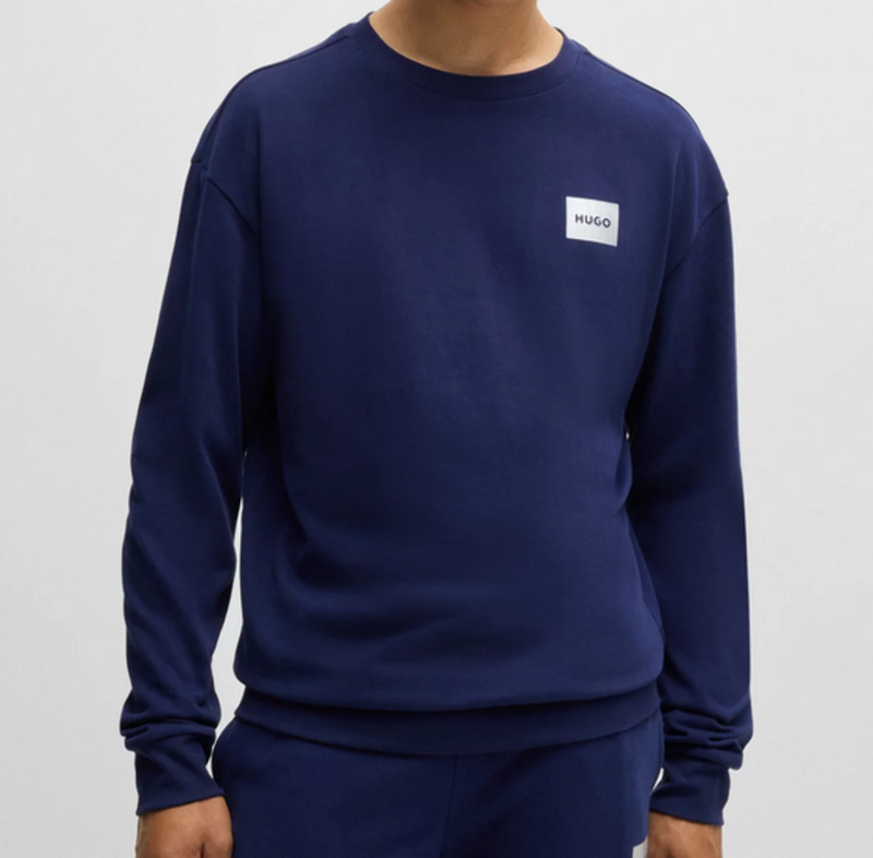 Hugo Boss Silver Logo Sweatsh Dark Blue 50524787-407