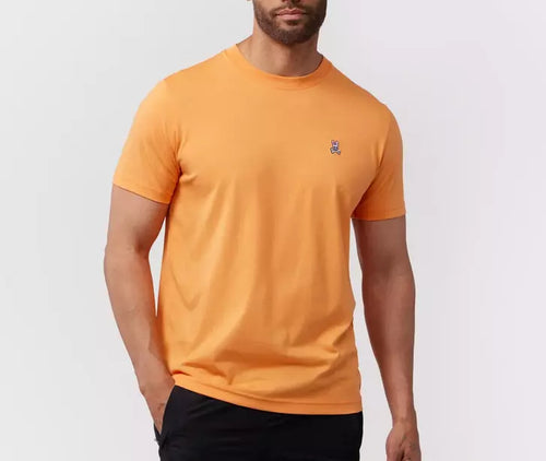 Psycho Bunny Mens Classic Crew Neck Tee Tangerine B6U014A2PC-821