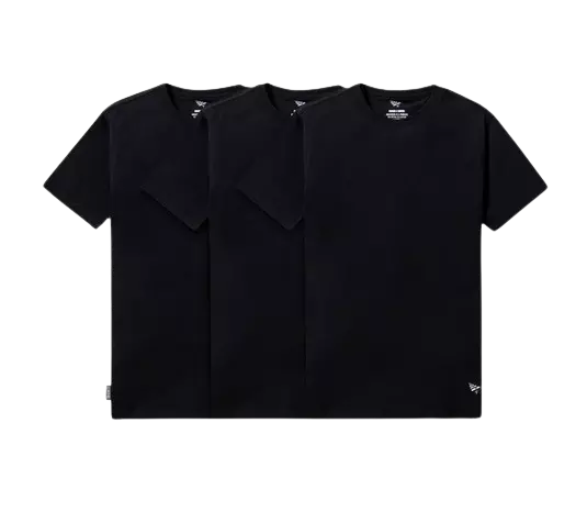 Paper Planes Essential 3-Pack Tee Black 200011