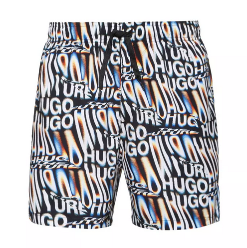 Seasonal-print swim shorts in quick-drying fabric